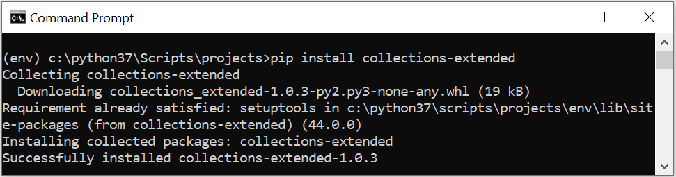 Python Install Collections