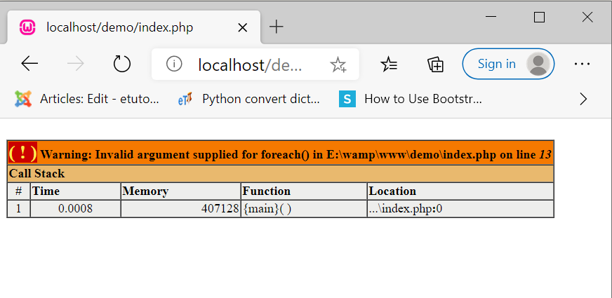 get index of foreach php