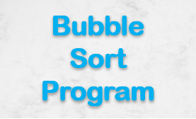 Bubble sort program in C++