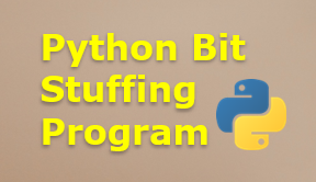 Bit stuffing program in Python