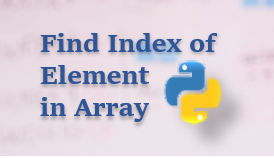 Find index of element in array Python