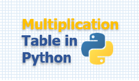Python program to print multiplication table from 1 to 10