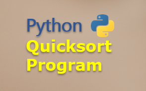 Quicksort program in Python