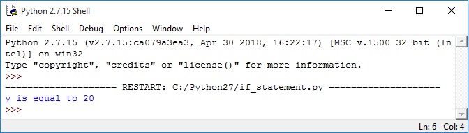 Python if statement