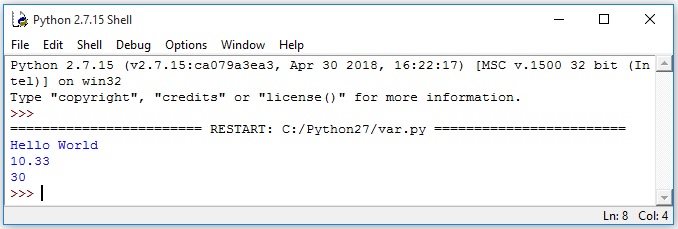 Python variable