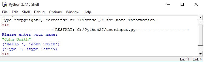 Python user input